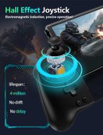Wireless Switch Controller for Nintendo Switch/OLED,Hall Effect One-Piece Joypad Replacement for Pro Controller with Turbo/4 Looping Macro Buttons/Wake Up/9 colors RGB,Includes 4 game card slots handheld controller - Image 4