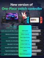Wireless Switch Controller for Nintendo Switch/OLED,Hall Effect One-Piece Joypad Replacement for Pro Controller with Turbo/4 Looping Macro Buttons/Wake Up/9 colors RGB,Includes 4 game card slots handheld controller - Image 8