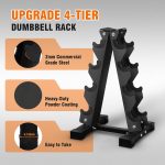 Rubber Coated Hex Dumbbell Set with Rack – 100 to 550 LB Options, Anti-Slip - Image 5