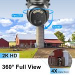 No WiFi Security Cameras Wireless Outdoor with Solar Power, 2K HD Video, Human Motion Sensor, 360° PTZ, Color Night Vision, 2-Way Talk, and IP66 Weatherproof Rating - Image 7