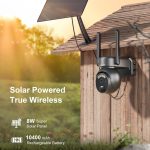 No WiFi Security Cameras Wireless Outdoor with Solar Power, 2K HD Video, Human Motion Sensor, 360° PTZ, Color Night Vision, 2-Way Talk, and IP66 Weatherproof Rating - Image 8