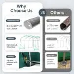 Portable Carport – 11x24 ft, Roll-Up Zipper Doors, Vents, Waterproof - Image 5