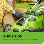 40V 20" Push Lawn Mower with 4.0Ah & 2.0Ah Batteries - Image 5