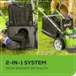 40V 20" Push Lawn Mower with 4.0Ah & 2.0Ah Batteries - Image 6