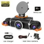 4-Channel 360° Car Dash Cam – 1080P, WiFi, Night Vision, 32GB - Image 5