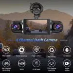 4-Channel 360° Car Dash Cam – 1080P, WiFi, Night Vision, 32GB - Image 3